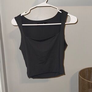 Black Sleeveless Crop Top